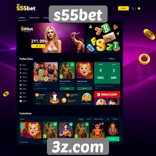 Interface e usabilidade do site s55bet em destaque